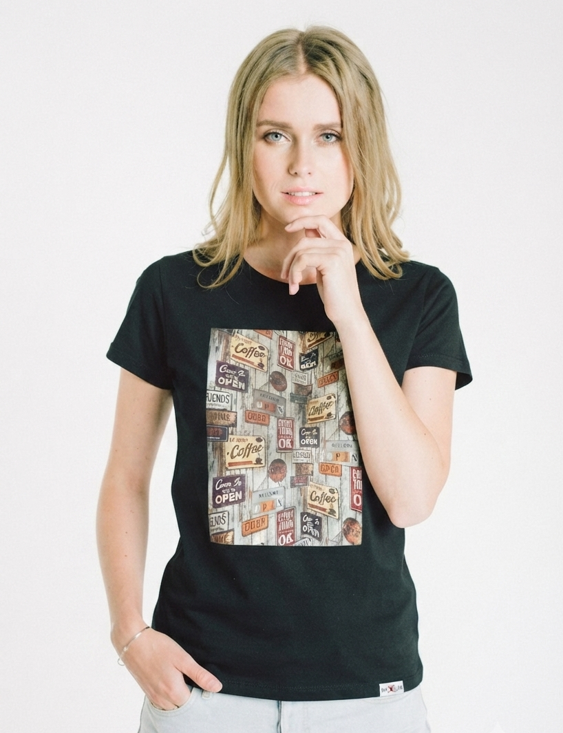 Café wall T-shirt